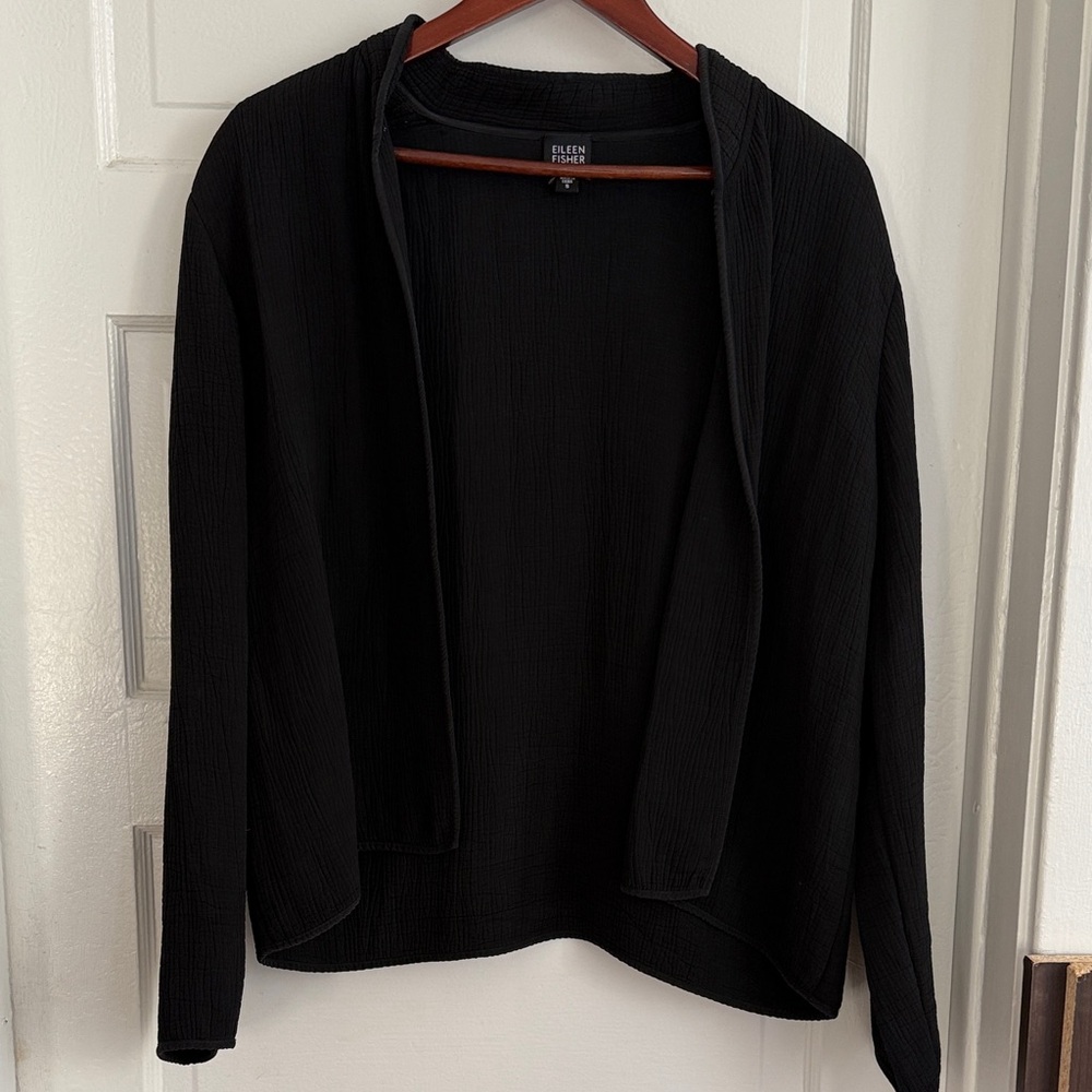 Eileen Fisher Classic Black Crepe Jacket